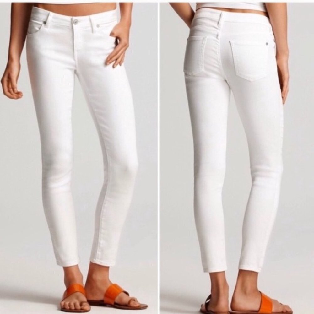 Vince White Cropped 5 Pocket‎ Jeans